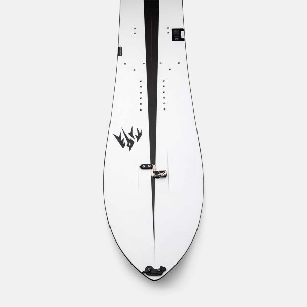 jones snowboard storm chaser splitboard nose black white